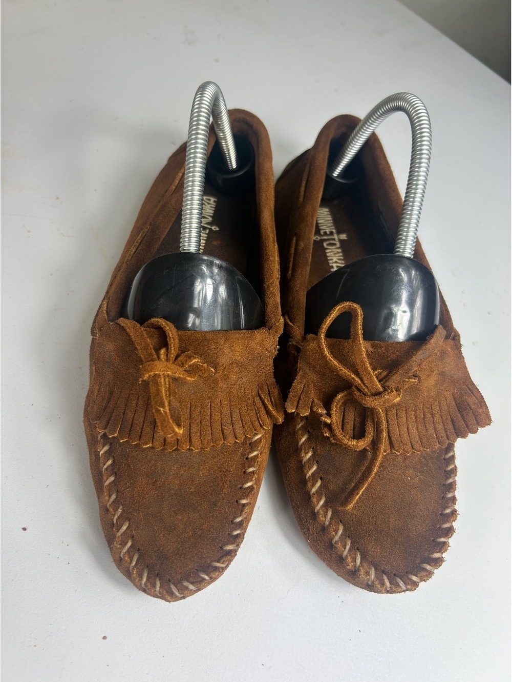 Minnetonka brown suede moccasins
